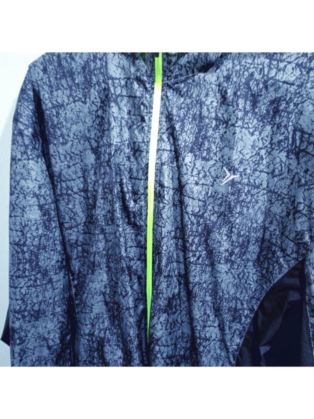 Old Navy Active Mens XXXL Hooded Windbreaker Jacket Blue/Black Abstract Print - Picture 4 of 10